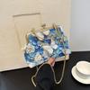 Exquisite Versatile Chain Flower Printing Trend Ladies Shoulder Bags 2026 High Quality Sweet Dinner Crossbody Bags for Women