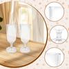 Acrylic Glasses Short Stemmed Elegant 350ml Juice Cup Drinking Glass for Wedding Bar Party