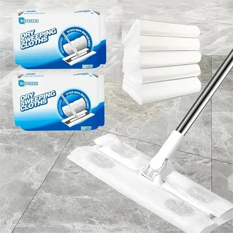 360 Degree Rotation Dry & Wet Flat Mops with Disposable Mop Pad Household Cleaning Mop for Hardwood Laminate Tile Floor Cleaning