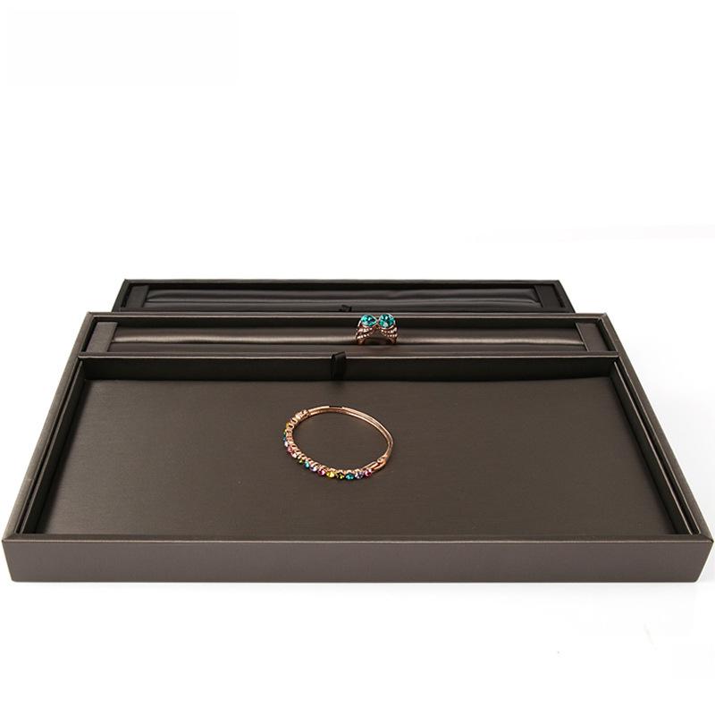 Digu PU Leather Jewelry Display Tray for Rings and Bracelets