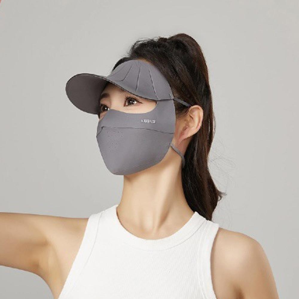 Sunscreen Face Sunscreen Mask UV Resistant Hat Summer Face Cover Ice Silk Face Mask Cycling