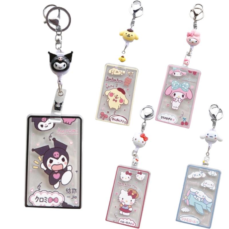 Transparent Card Sleeve With Sario Meledy Pudding Dog Print For School And Office