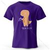 TeaRex Dinosaur Printed 100 Cotton TShirt Soft Breathable Round Neck Short Sleeve Tee Unisex Fun Quirky Style