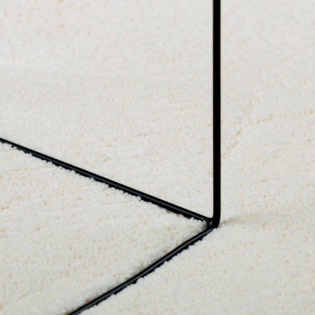 Oviedo Short Pile Rug Cream Ø 120 Cm