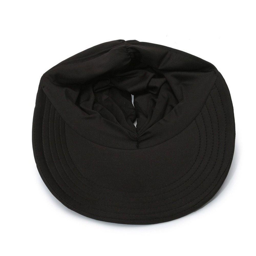 Empty Top Women Beach Sun Hat Wide Brim Outdoor Sports Hat Solid Color Baseball Cap Outdoor Sport