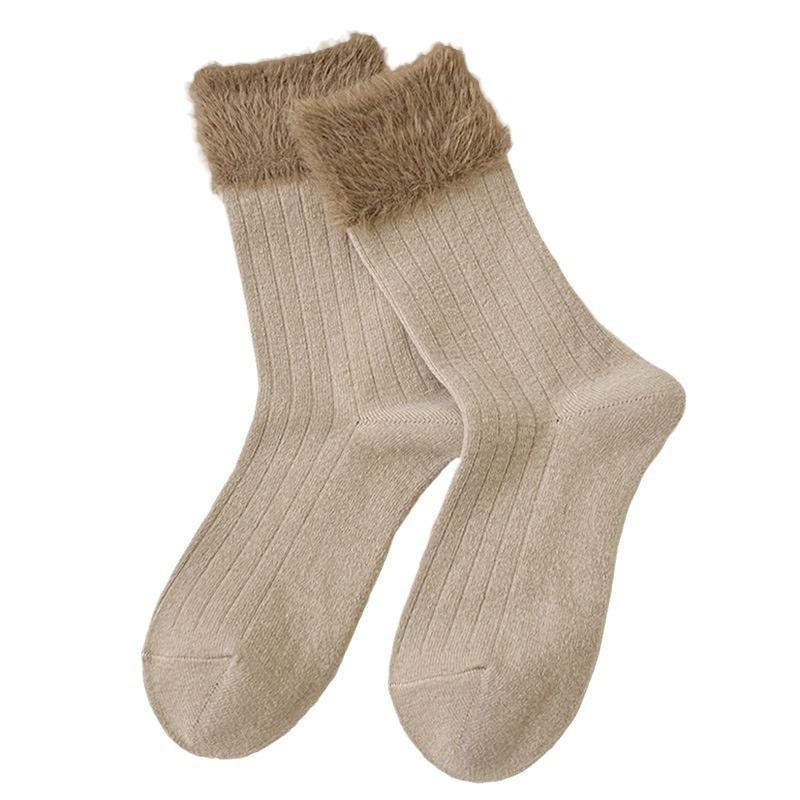 3 Pairs Women's Mid-calf Socks for Autumn and Winter Warmth