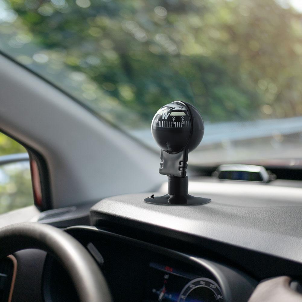 Brújula Impermeable para Navegación Vehicular con Rotación de 360 Grados en Forma de Bola con Ventosa Bola Guía de Señalización Coche Camión