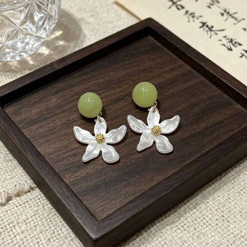 Dopamine Flower Ear Hooks: Holiday-Style, No Piercing, Cute Seaside Earrings for Women