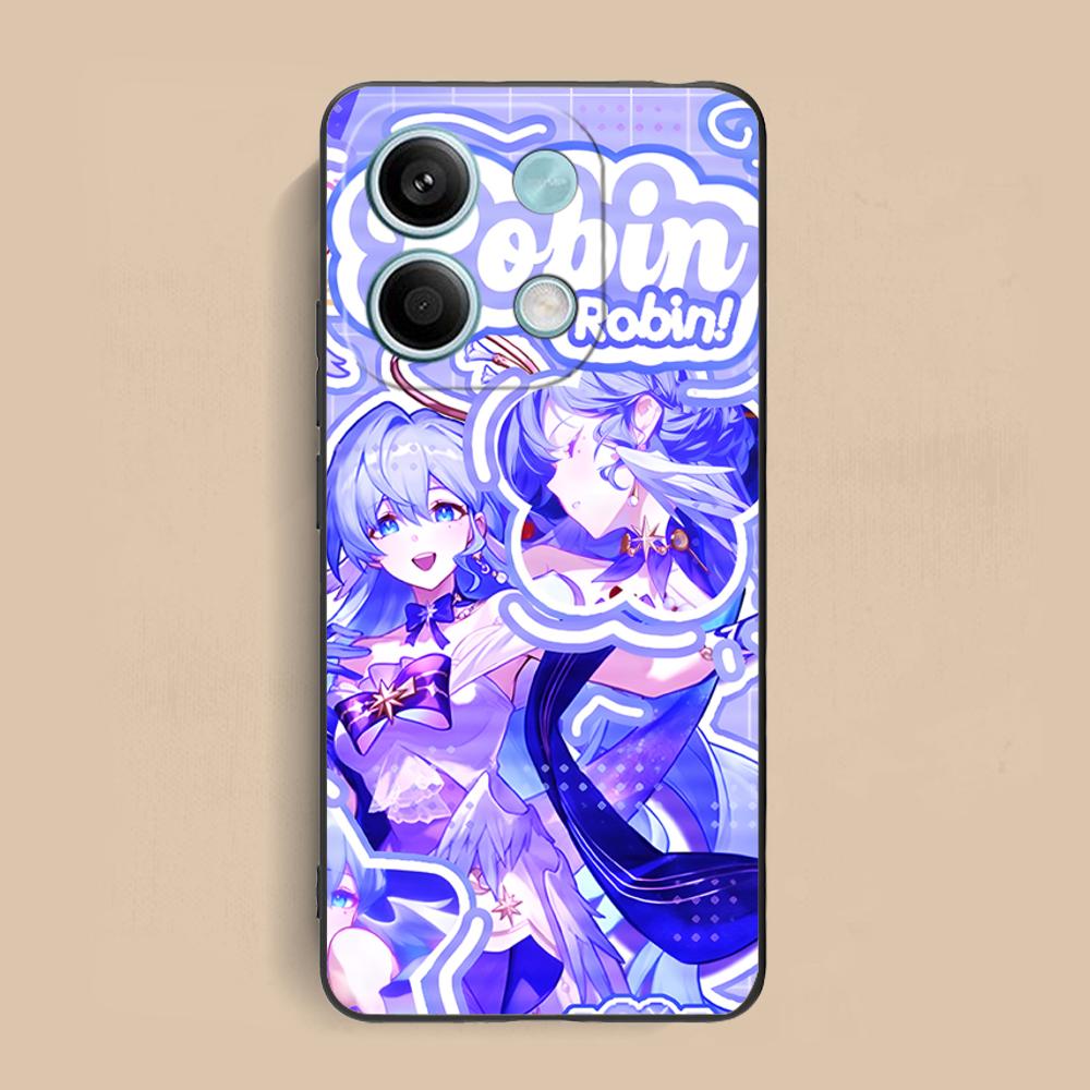 HSR Robin Matte TPU Mobile Phone Case for Xiaomi Redmi Note 14 13 12 11 S Pro Plus 4G 5G Colorful Printing Cover