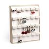 Sturdy Leather Jewelry Display Stand Featuring Weighted Bottom For Tipping Prevention And Effortless Jewelry Arrangement