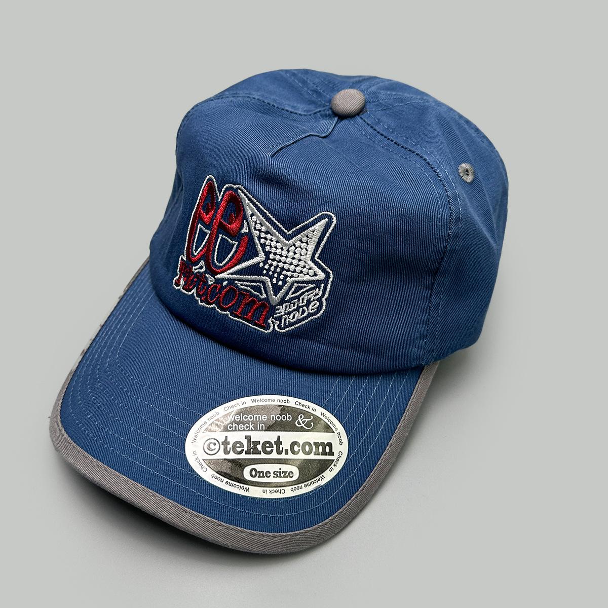 Four Seasons Retro Contrast Color Crown Lemur Star Letter Embroidery Baseball Cap Men S And Women S Shade Street Cap 52-60cm
