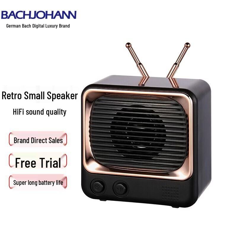 Bach Johann DW02 Retro TV Bluetooth Speaker CN Plug (adapter Included)