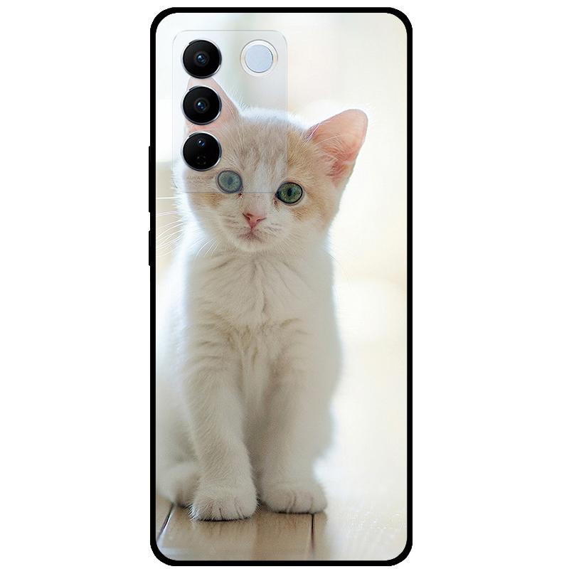For Vivo V27E V2237 V27 Pro V2230 V 27 Case TPU Soft Silicone Marble Cat Shockproof Cases For Vivo V27 5G V27Pro Bag Funda Cover