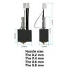 Hotend Kit For S1C 3D Printer Print Head Hot End Brass Hard Steel Nozzle Temperature Heating 3D Printer Extruder
