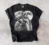 Three Sharks Full Moon Graphic Tee, Distressed Ocean Animal Shirt (Cotton)