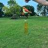 Iron Art Bell Pendant Painted Hanging Decoration Blessing Little Bird Wind Chime  Backyard