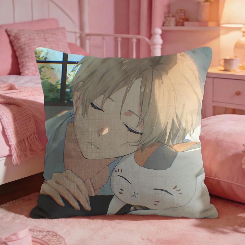 Natsumes Book Of FFriendss Cushion Cover Premium Comfort Reversible Pillow Cove Two In One Design For Any Room Car Interior