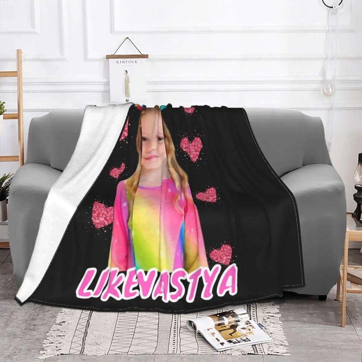 

Милое одеяло, как Настя, фланелевое одеяло с принтом, детский подарок, дышащие легкие тонкие пледы для дома, спальни, покрывала 75x100cm 30x40in