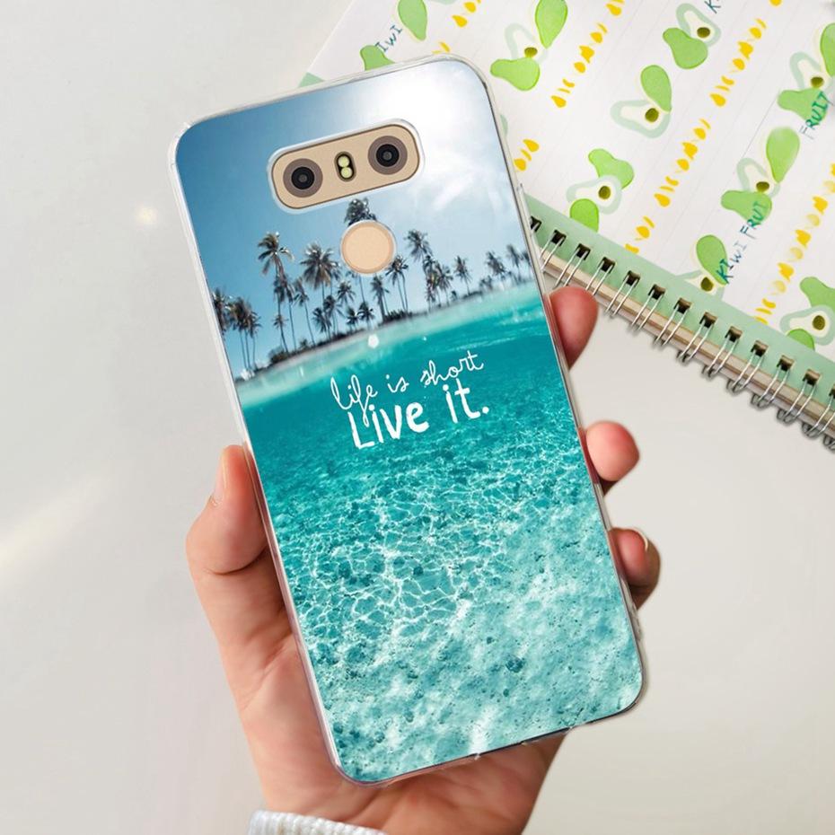 Case For LG Q6 Plus H870 H871 G600L G600K G600S Cute Flower Cat Pattern Soft Silicone TPU Phone Cases For LG G6 G 6 G6plus