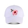 Hummingbird Hibiscus Flower Baseball Cap Adjustable Cotton Print Outdoor Casual Adjustable Hat