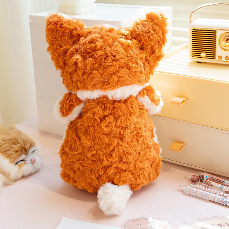 Cute Corgi Puppy Plush Pencil Case & Doll: Kids' Comfort Stationery Storage
