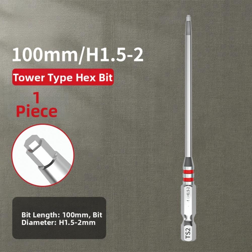 1pc 65/100mm Electric Screwdriver Bits High-Strength Magnetic Screwdriver For Electric Drill Wrenches Power Tool Accessories