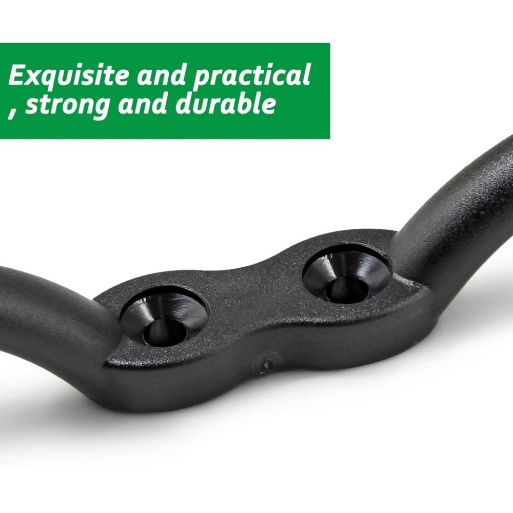 2 Pcs Nylon Boat Cleat – 4 Inch Black Rope Cleat, Heavy Duty Marine Mooring Cleat With Mounting Screws For Boats, Kayaks, DIY Projects