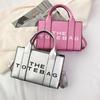 The Tote Bag for Women Trendy PU Leather Handbag Top Handle Satchel Purse Casual Crossbody Bag Casual Simple Shoulder Bag