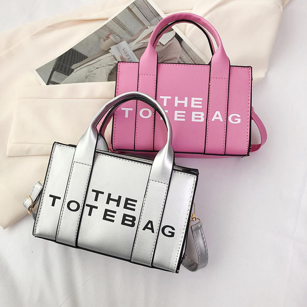The Tote Bag for Women Trendy PU Leather Handbag Top Handle Satchel Purse Casual Crossbody Bag Casual Simple Shoulder Bag