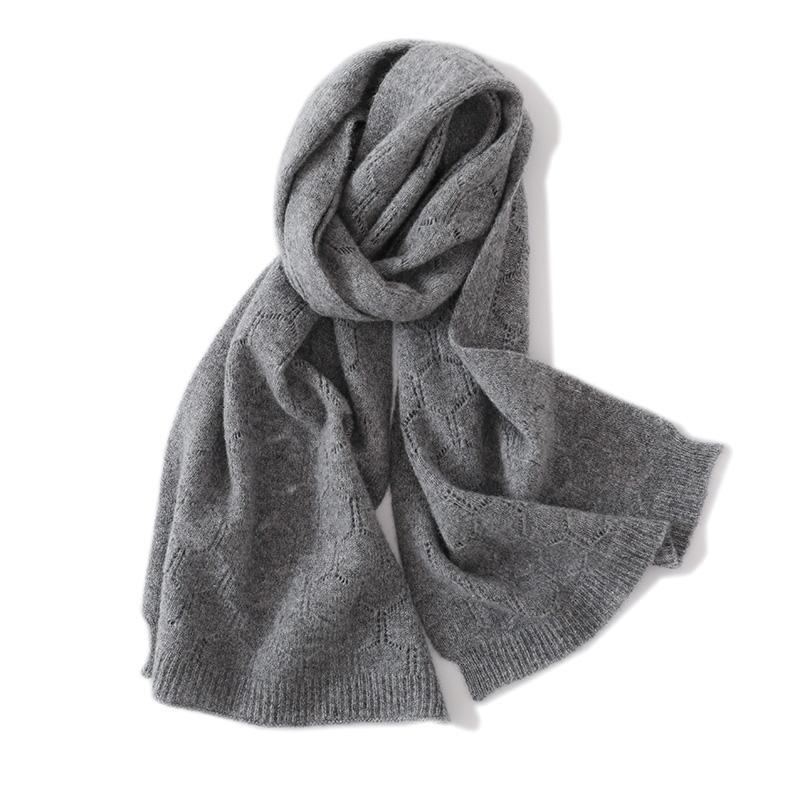Winter Women Scarf Warm Shawls and Wraps Lady Solid Female Hijab Wool Pashmina Foulard Knit Scarves