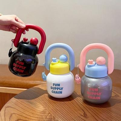 Milk Cup 800ml Kids Water Sippy Cup Cute Leakproof Cartoon Plastic Cup Drinkware Dustproof Water Mug Home/School
