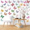 8 Sheets Watercolor Butterfly Wall Decals Peel And Stick 2D Butterfly
