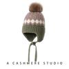 Unisex Children's Cashmere Cable Knit Pom-Pom Turban Ear Warmer Hat
