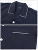 SUIMIN CARE Made in Japan Oxford Solid Long Sizes LL Men's Pajamas, Yarn-Dyed 100% Cotton, Color, Sleeve, Spring/Autumn, M, L, (LL, Navy)