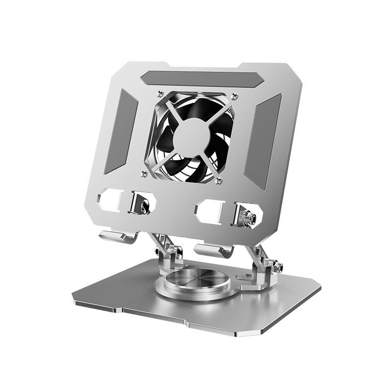 2025 Rotatable & Foldable Laptop Riser: Alloy Heat-Dissipation Stand with Flat, Rotating Monitor Feature.