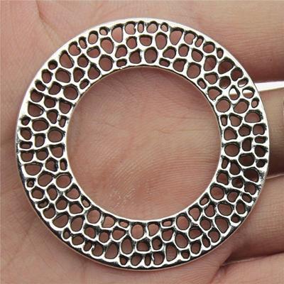 4ks 49x49mm Přívěsky Věnec Velké Kulaté Kruhové Přívěsky Slitina DIY Příslušenství pro Výrobu Šperků