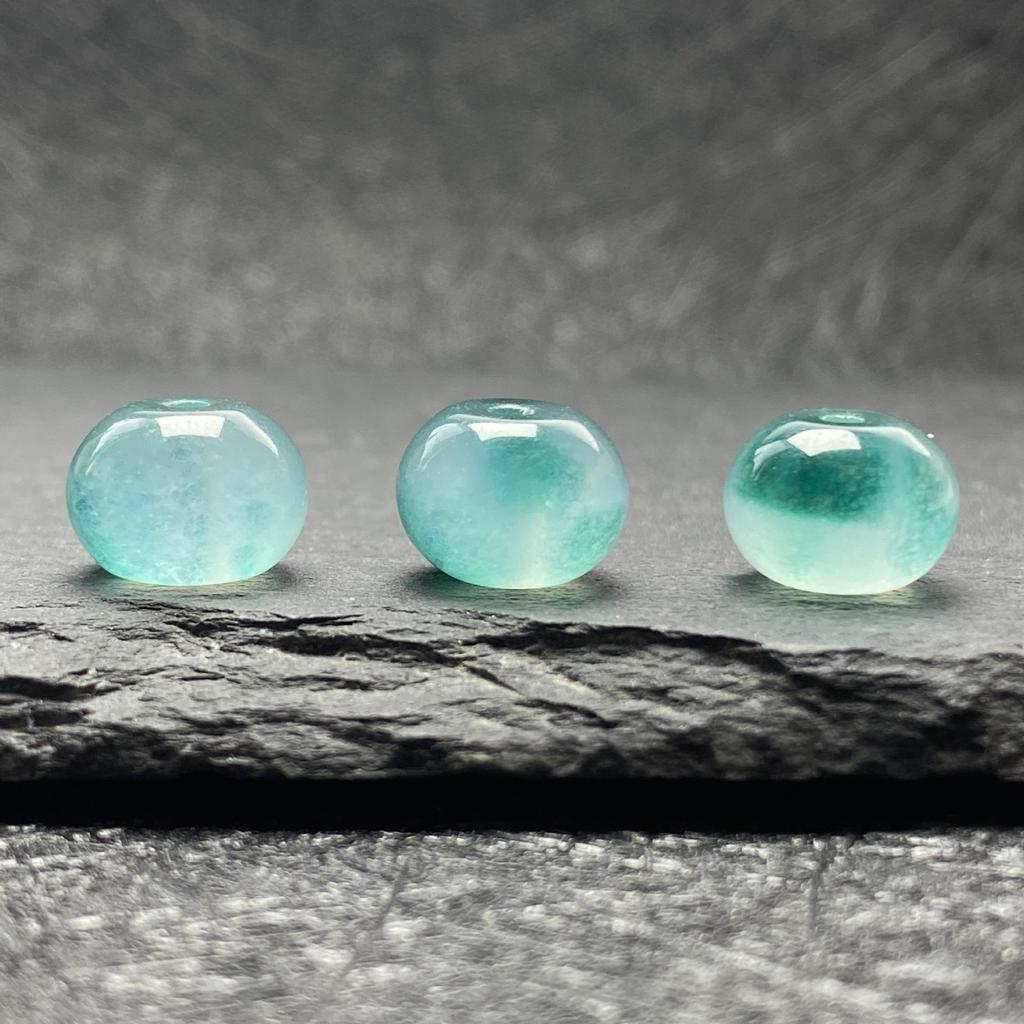 Eis-Typ Bashan Jade Blau Schwimmende Blume & Jade Oval Ruyi Perlen DIY Ohrring Quaste Zubehör