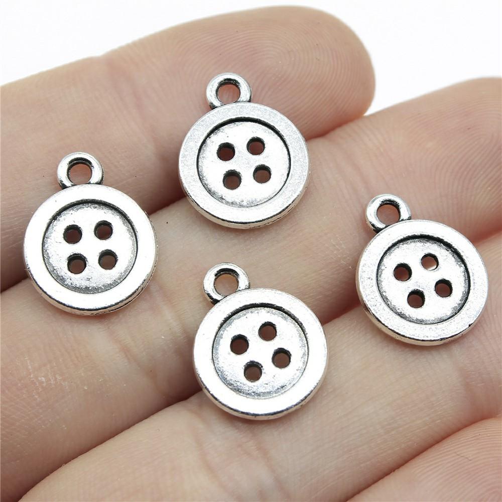 20pcs Sewing Charms For Jewelry Making Paperclip Pins Paper Clip Button Hanger Mannequin Iron Yarn Charms