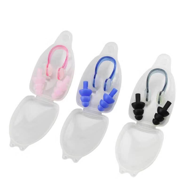 Kids Swimming Silicone Earplugs & Nose Clip Set