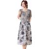 Elegant Floral Summer Dress for Middle-Aged and Elderly Women