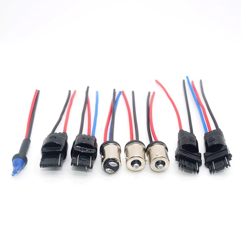 T10 194 168 W21W P21W Socket Holders Base Car Headlight Assembly Male Socket Plug Adapter Extended Wire Connector R30 Car Lamp