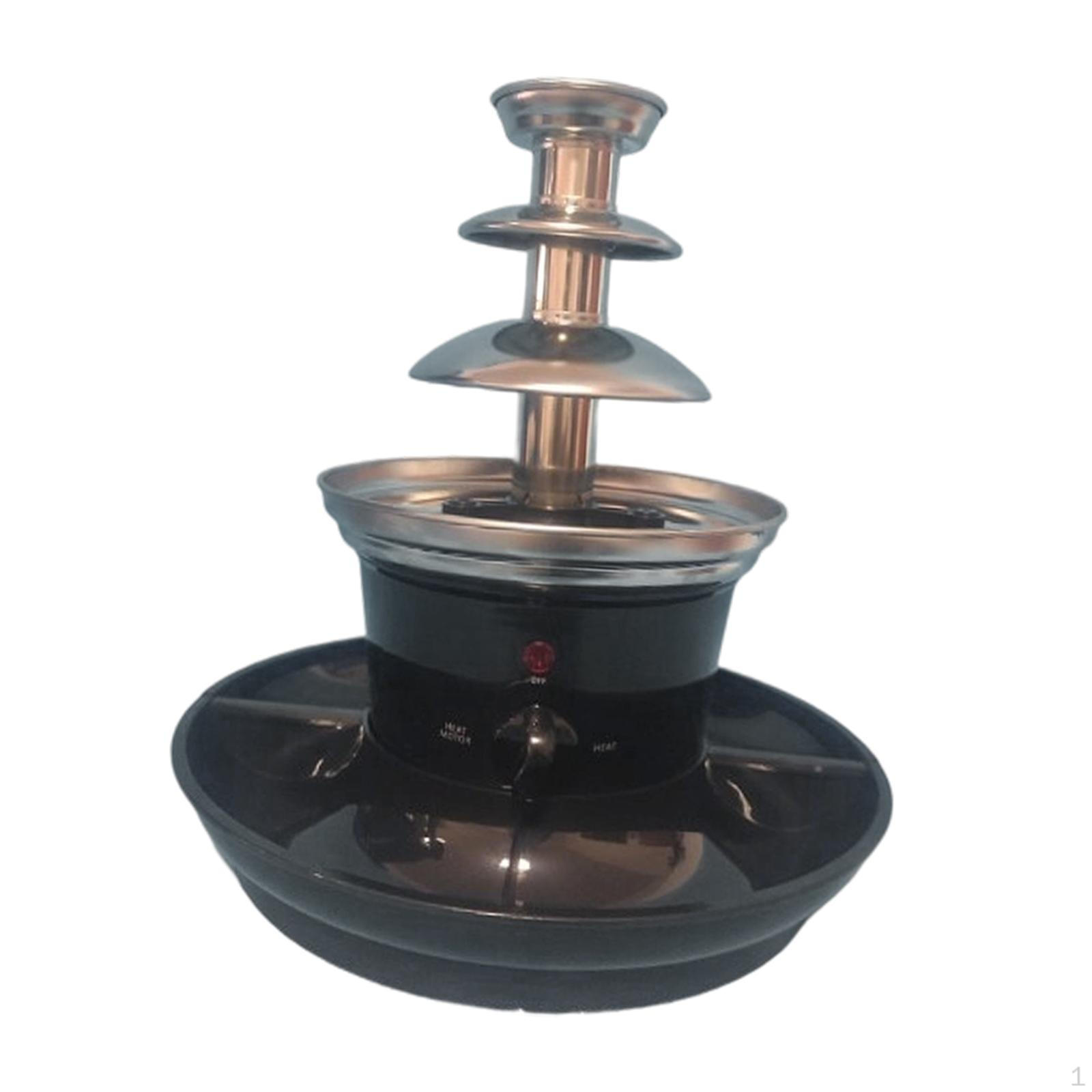 

Electric Chocolate Fondue Machine Birthday Party Supplies 3 Tier for Candy Marshmallow чёрный