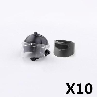 Military Soldier Figure Helmet Building Block Motorcycle Racing hat Cape cap Building Block Weapon Accessories Gift Toy Kid J052