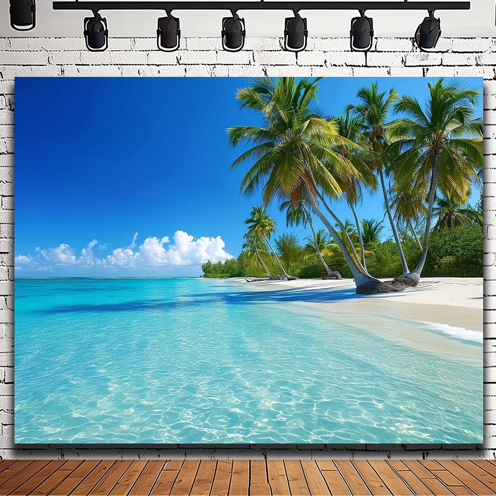 1 Beach Sunrise sunset Tapestry Vibrant beach wall art with sandy shore and crashing waves for living room bedroom office decor