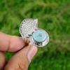 Larimar 925 Sterling Silver Original Gemstone Ring