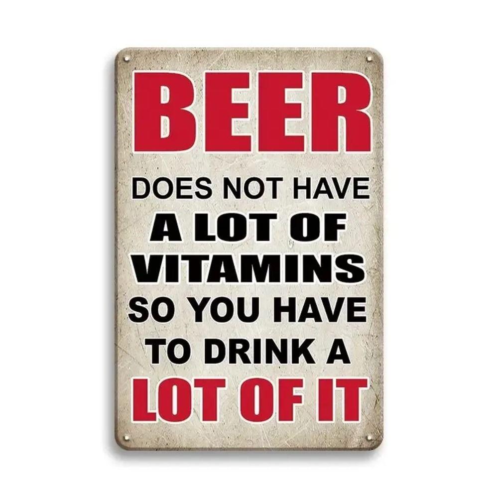 Beer Tin Sign, Metal Wall Decor Plaque 20x30cm