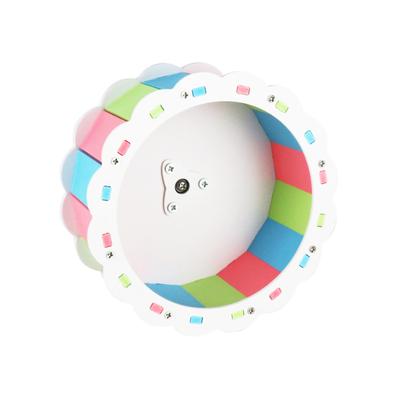 Roată Hamster Silențioasă Formă Floarea Soarelui PVC Asamblare cu Șurub Roată de Alergat pentru Animale de Companie Hamster de Companie Sport