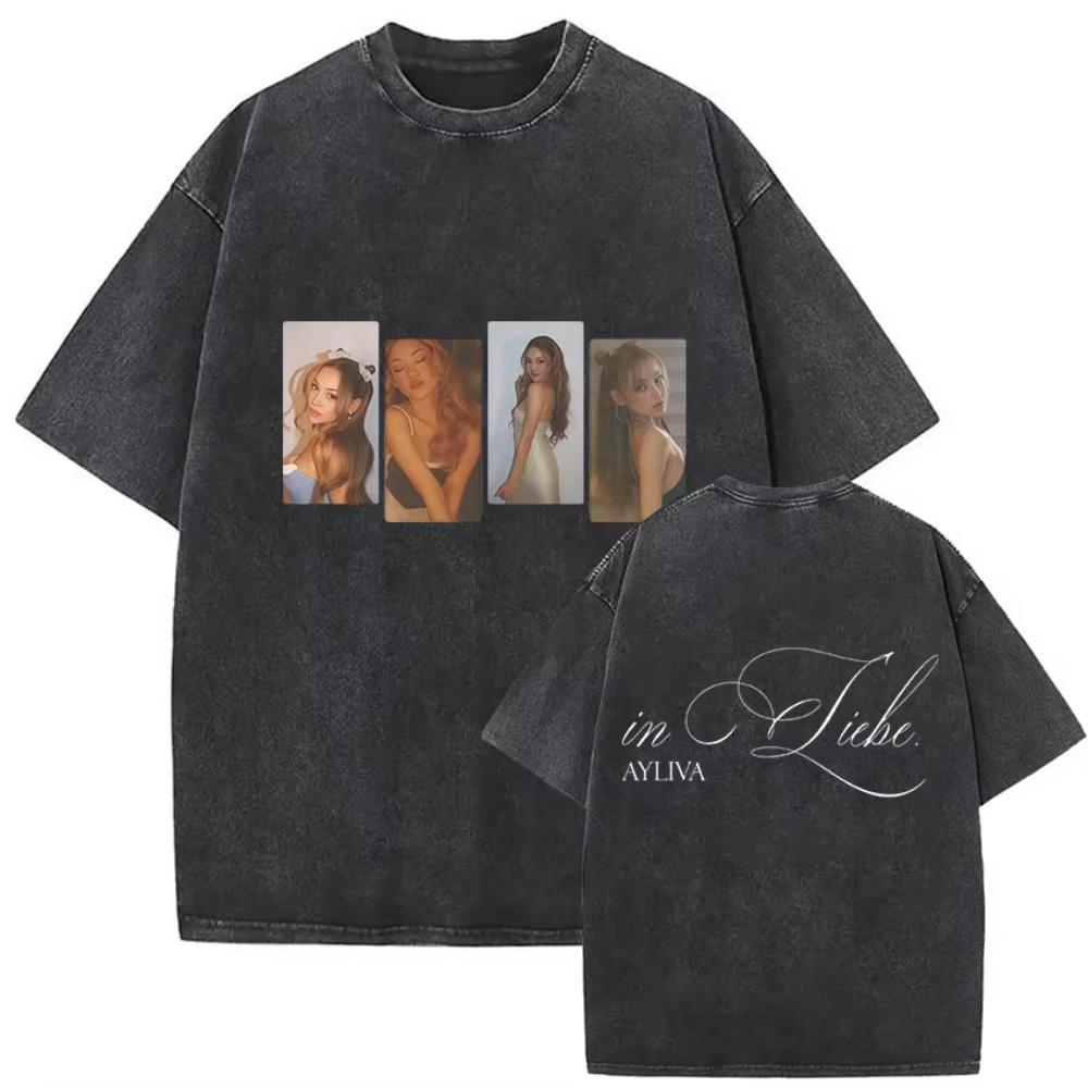 Cantante Die Ayliva Tour Fan Merch Magliette Uomo Donna Album Musicale Hip Hop T-shirt a Maniche Corte T-shirt in Puro Cotone Streetwear