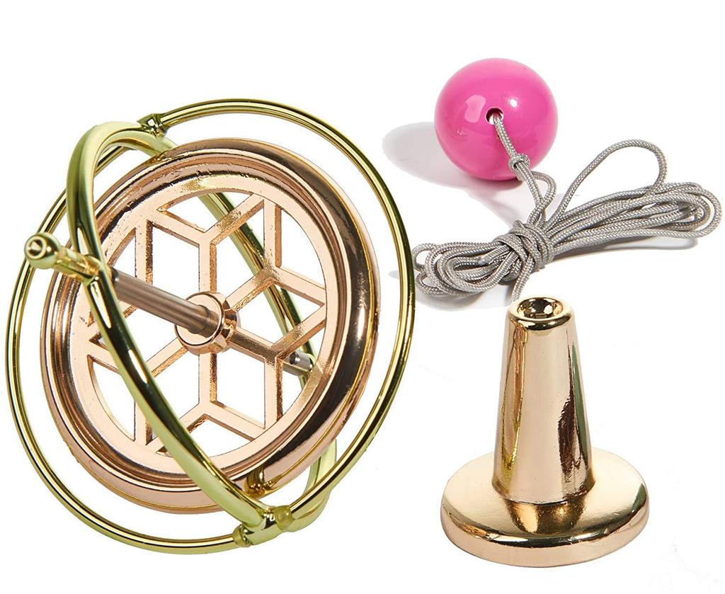 Joytech Precision Gyroscope Kill Time Metal Spinner Balance Toy JA01 Golden Anti-Gravity