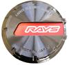 [RAYS] Zentraldeckel-Set Gram Lights BK Chrom/Rot Satz von